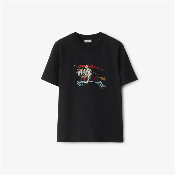 burberry multicolor ekd embroidery cotton t-shirt